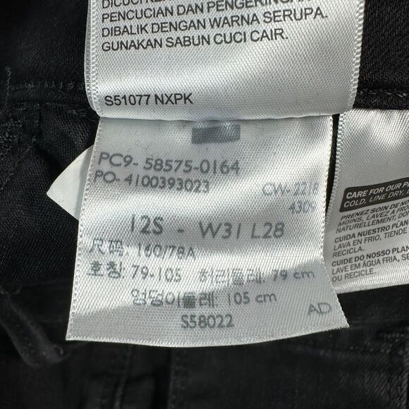 Levi's CLASSIC MID RISE SKINNY Size 12 Short Black Jeans Denim Ankle Pants 29X27 - Picture 11 of 11